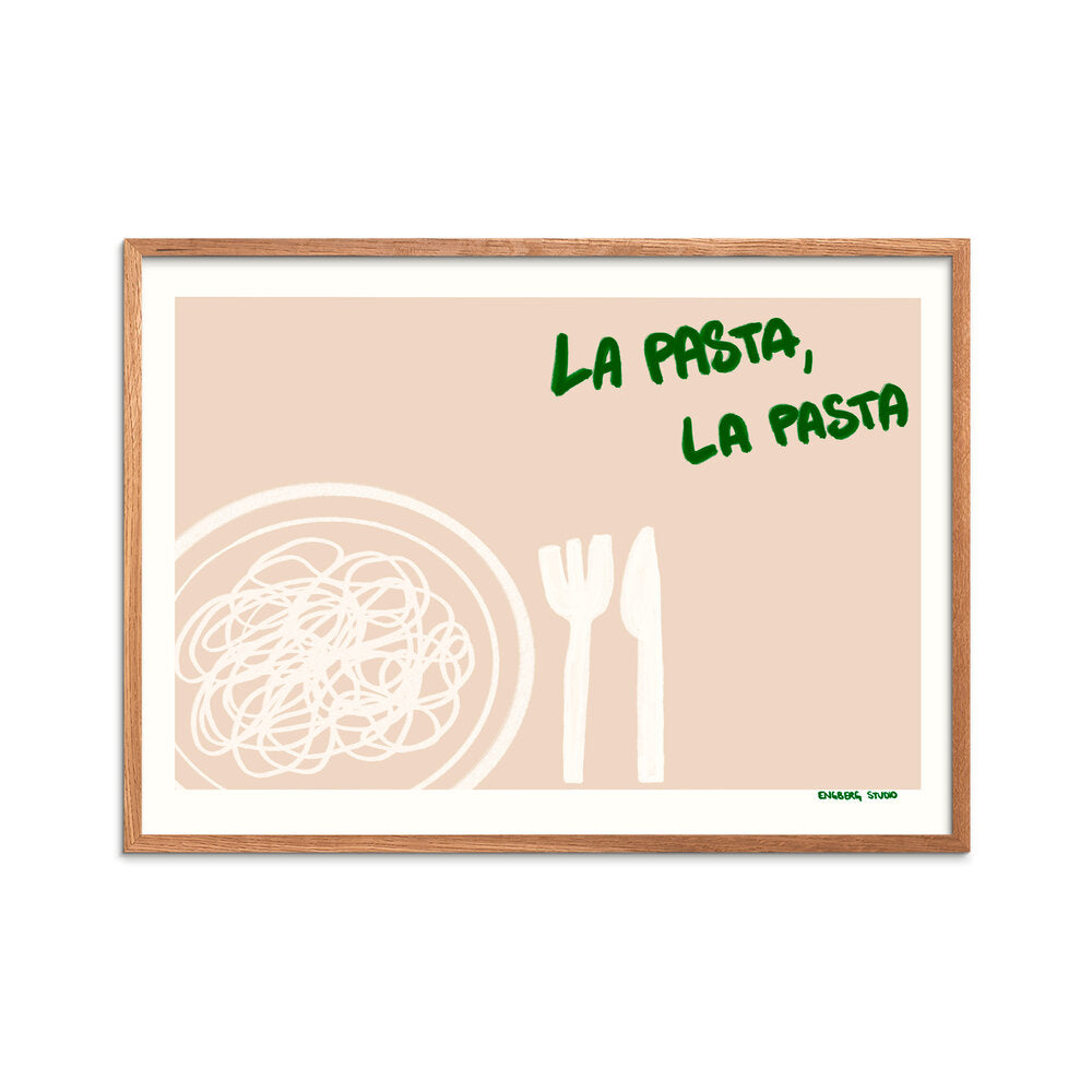 La Pasta/La Pasta plakat, rosa - 30x40 cm